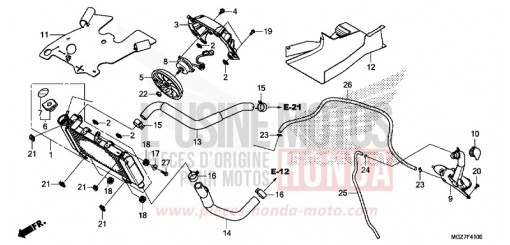 RADIATEUR CB500XAF de 2015